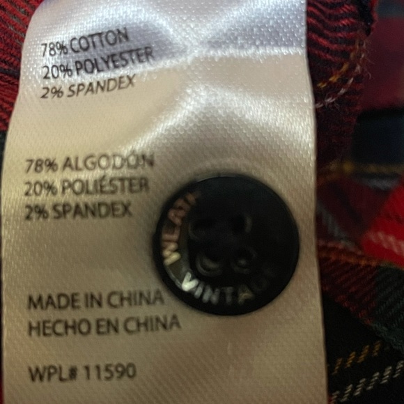 Original Weatherproof Vintage Comfort Stretch Flannel Plaid - Picture 4 of 5